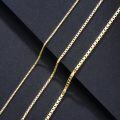 wholesale Sterling Silver Genuine Gold Plated Cable Chain Necklace for Men Women-0-20