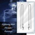 wholesale 925 Sterling Silver Lightning Bolt Threader Earrings, Hypoallergenic Nickel-Free, 0.18x0.6 Inches, 4.72 Chain, Gift for Women Wife Mom-0-5