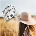 TOUPOP Sterling Silver Semicolon Ring My Story Isn't Over Yet Adjustable Jewelry Gift-0-1