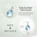 wholesale 925 Sterling Silver Blue Moonstone Butterfly Pendant Necklace for Women-0-3
