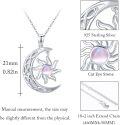 wholesale 925 Sterling Silver Pink Moonstone Sun and Moon Pendant Necklace for Women Celtic s-0-1