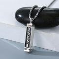 wholesale 925 Sterling Silver  Rectangle Cremation Urn Keepsake Pendant with Funnel and Chain-0-1