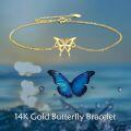 wholesale 14K Gold Butterfly Bracelet - Elegant Symbol of Beauty, Freedom & Transformation, Perfect Gift for Women, Daily & Party Wear-0-1