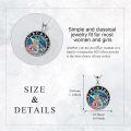 wholesale 925 Sterling Silver Round Moon & Stars with Wolf and Fox Pendant Necklace for Women Girls Gifts-0-4