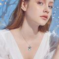 wholesale 925 Sterling Silver Mushroom Pendant Necklace With Black Onyx Platinum Plated-0-14