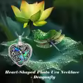TOUPOP Sterling Silver Abalone Shell Heart Urn Locket For Ashes Pictures-0-3