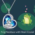 wholesale TOUPOP Frog Necklace S925 Sterling Silver Crystal Frog Jewelry For Women -0-1