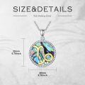 wholesale 925 Sterling Silver Abalone Shell Natural Cubic Zirconia Scorpio Zodiac Necklace 12 Constellation Coin Pendant-0-4