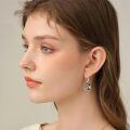 wholesale 925 Sterling Silver Mushroom Crescent Moon Drop Earrings-0-4