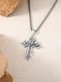 wholesale 925 Sterling Silver &  Celtic Crucifix Anchor Fish Hook Cross Pendant Necklace for Men Women-0-3