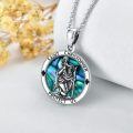 wholesale 925 Sterling Silver Round Pendant with Saint Christopher Protect Us Design - Christian Religious Gift for Women and Men-0-1