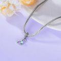 wholesale 925 Sterling Silver Heart-Shaped Blue Moonstone Initial N Charm Pendant Necklace Gift-0-42