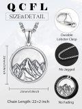 wholesale 925 Sterling Silver Mountain Photo Locket Pendant Necklaces for Men Memory Keepsake Gift-0-1