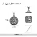 TOUPOP Sterling Silver Snake/St Christopher Protection Amulet Pendant Jewelry Gift-0-4