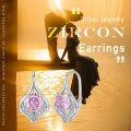 wholesale 925 Sterling Silver Pink Sapphire & Cubic Zirconia Drop Earrings for Women-0-3