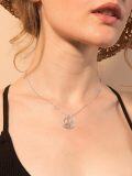 wholesale 925 Sterling Silver Flamingo Heart Pendant Necklace Beach  for Women Girls-0-2