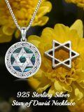 wholesale 925 Sterling Silver Celtic Knot Pentacle Necklace Wholesale With Mother Of Pearl Inlay-0-2