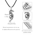 wholesale 925 Sterling Silver Dragon Pendant Necklaces Wholesale for Men Women Valentines Day Gifts-0-5