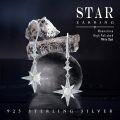 wholesale 925 Sterling Silver Opal Star and Cubic Zirconia Leverback Earrings-0-5