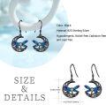 wholesale 925 Sterling Silver Blue Dragonfly Moon Drop Earrings - Irish  for Women-0-2