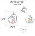 wholesale 925 Sterling Silver Heart-shaped Pendant with Mother and Child Scene - I Love You Forever Necklace-0-4