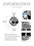wholesale 925 Sterling Silver Celtic Tree Of Life Necklace With Moonstone-0-3