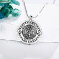 wholesale 925 Sterling Silver St Christopher Protect Us Compass Pendant Necklace for Men Women-0-1
