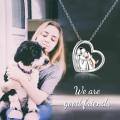 wholesale 925 Sterling Silver Heart-Shaped Rose Gold Plated Dog Memorial Locket Necklace for Women-0-1