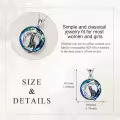 wholesale 925 Sterling Silver Black Cat in Blue Circle Crystal Pendant Necklace Wholesale for Women-0-3