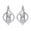 wholesale 925 Sterling Silver Highland Cow Platinum Plated Drop Earrings For Women-0-0