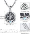 wholesale 925 Sterling Silver Tree of Life Moonstone Pendant Necklace for Women Memory Lockets -0-5