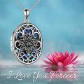 wholesale 925 Sterling Silver Abalone Shell Lotus Photo Locket Necklace Yoga s for Women Wife Mom-0-5