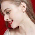 wholesale 14k Gold White Pearl C Shape Hoop Earrings For Women-0-1