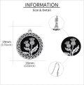 wholesale 925 Sterling Silver Scottish Thistle Drop Earrings with Black Enamel Accents-0-3