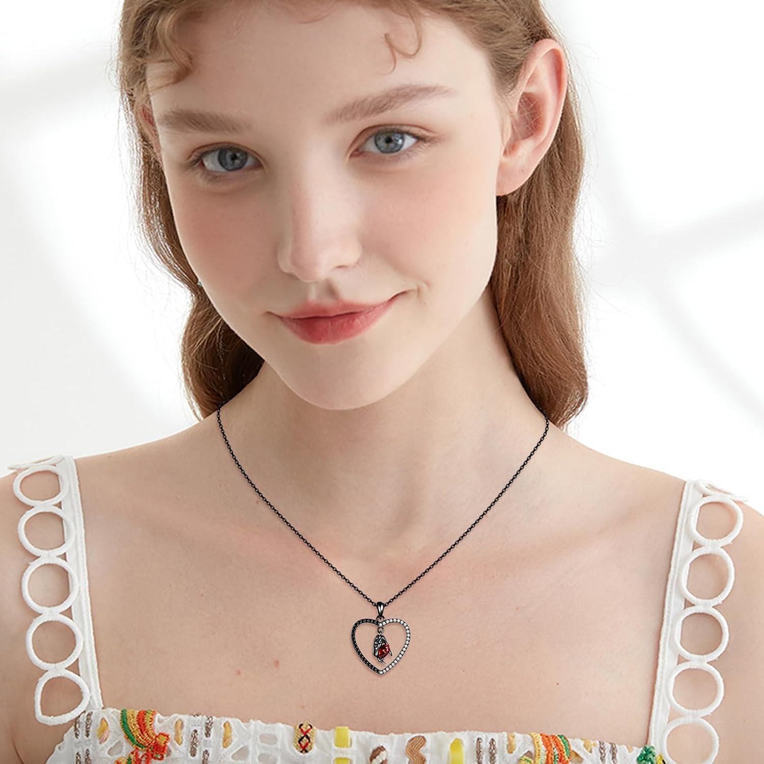 Sterling Silver Skull Bat Key Wings Goth Pendant Necklace for Women-0-4