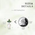 wholesale 925 Sterling Silver Green Enamel Maple Leaf Drop Pearl Stud Earrings Gift for Her-0-3