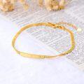 wholesale 18K Gold Snake Chain ID Bar Charm Bracelet for Women Anniversary Gift-0-3