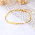 wholesale 18k Gold Bracelet With Chain And Bar Design-0-3