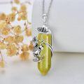 wholesale  Sterling Silver Quartz Frog Pendant Necklace Gift for Women Mom -0-43