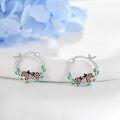 wholesale S925 Sterling Silver Ladybug Hoop Earrings - Valentines Day Gift for Her-0-2