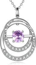 wholesale TOUPOP Birthday Gifts For Sister Sister Gifts From Sister Alexandrite Pendant Necklace With June Birthstone Jewelry Always My Sister Forever My Friend Christmas Gifts For Women Friends -0-0