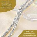 wholesale 925 Sterling Silver Platinum Plated Rope Chain Necklace For Women Men-0-3