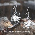 wholesale 925 Sterling Silver Animal Wolf Head Drop Dangle Hook Earrings for Women's Fashion  4cm Length-0-4