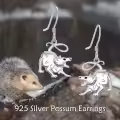 wholesale 925 Sterling Silver Animal Wolf Head Drop Dangle Hook Earrings Wholesale for Women's Fashion  4cm Length-0-4