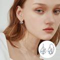 wholesale 925 Sterling Silver Moonstone Hummingbird Leverback Earrings, Elegant Fashion Jewelry Gift for Women-0-2