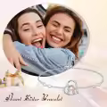 TOUPOP Sterling Silver Heart Bracelet with Stone Gifts For Sister-0-3