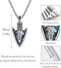 wholesale 925 Sterling Silver Celtic Knot & Stone Viking Arrowhead Necklace for Men-0-5
