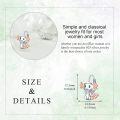 wholesale 925 Sterling Silver Angelic Bunny Leverback Earrings for Women Girls Gifts-0-4
