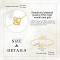 wholesale 14K Gold Double Heart Link Stone Bracelet s for Women and Girls-0-4