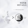 wholesale 925 Sterling Silver Moon & Cat Opal Drop Earrings for Pet Lovers-0-3